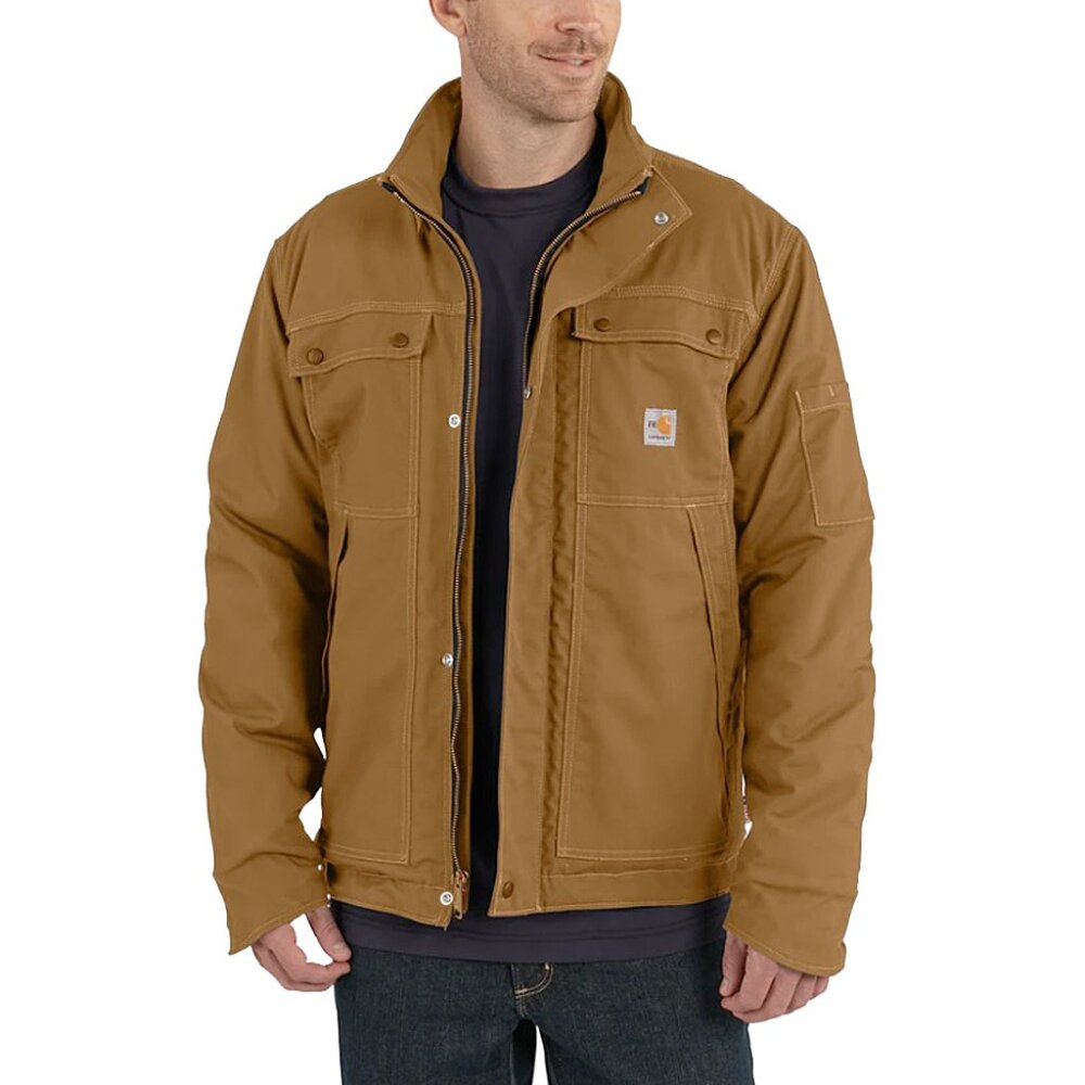 NEW $310 Carhartt Big and Tall Flame-Resistant Full Swing Quick Duck® Coat Brown